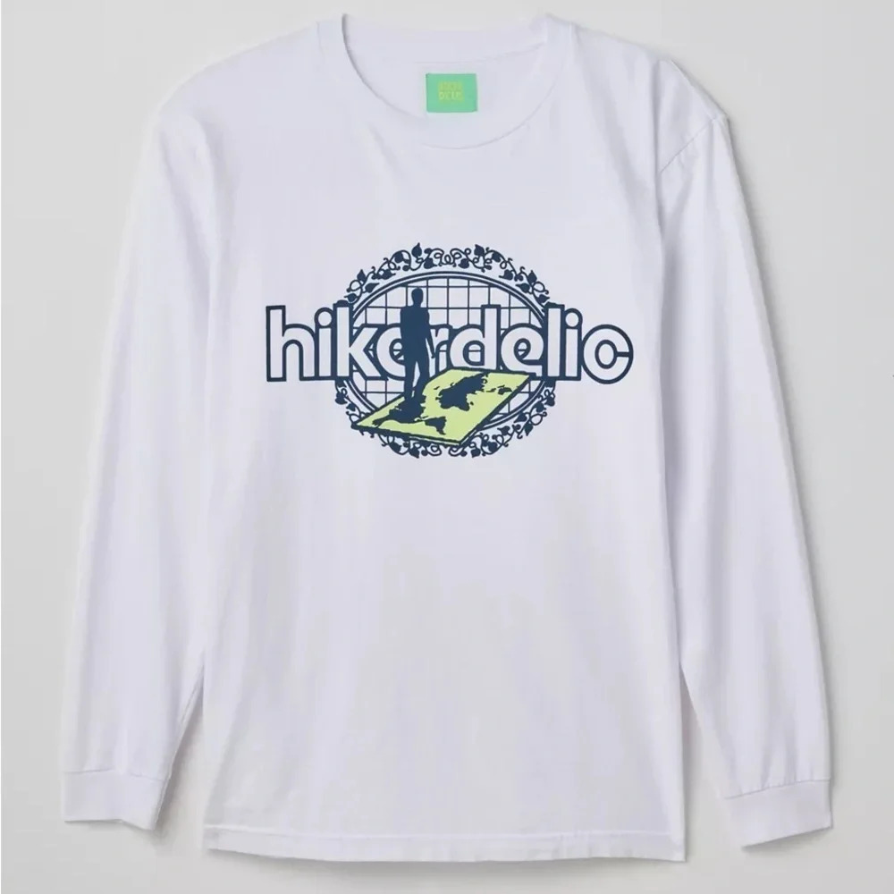 Hikerdelic Global Long Sleeve Tee, White, L, NWT - Picture 1 of 7